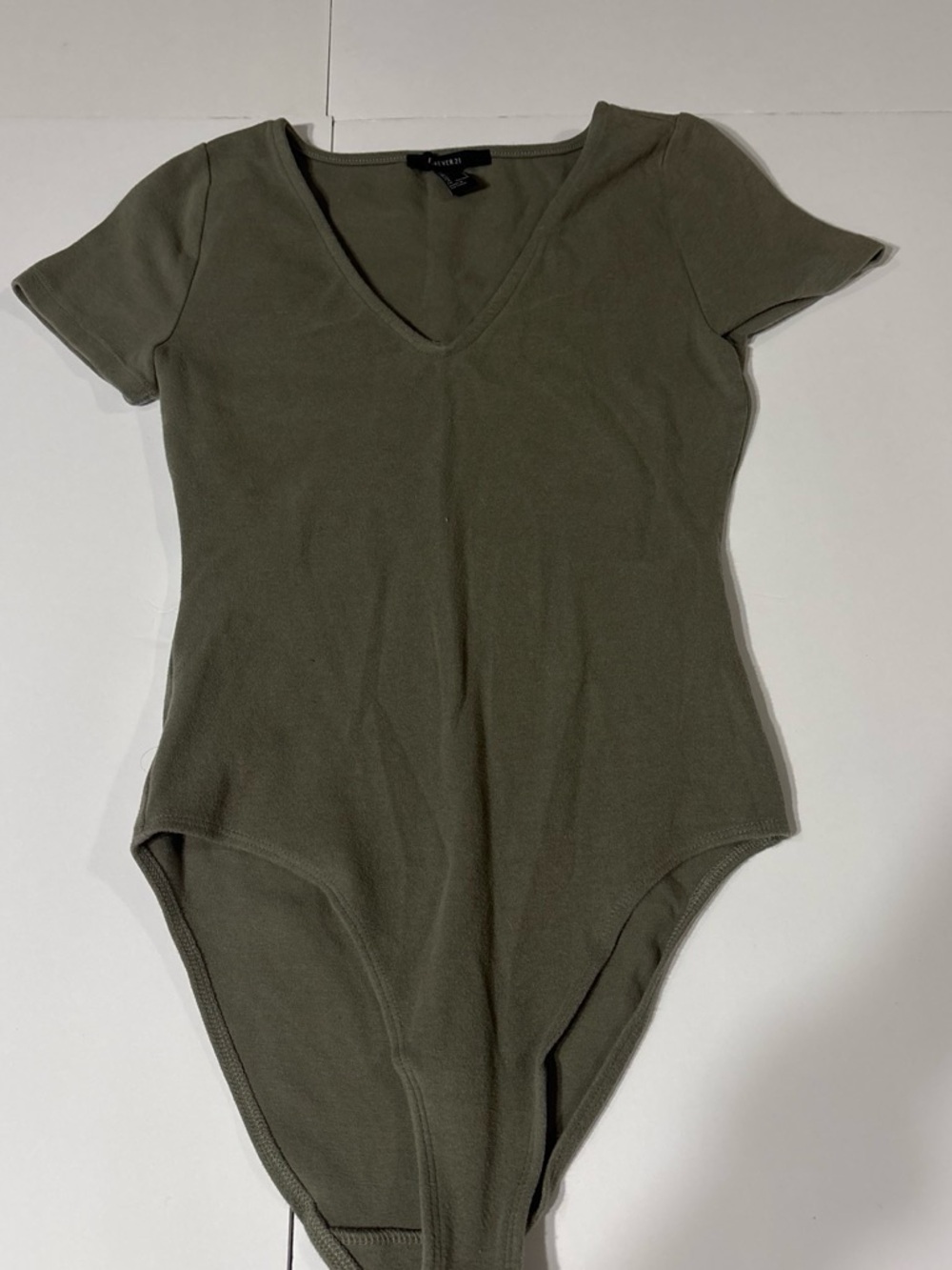 Forever 21 Olive Green Scoop Neck Top
